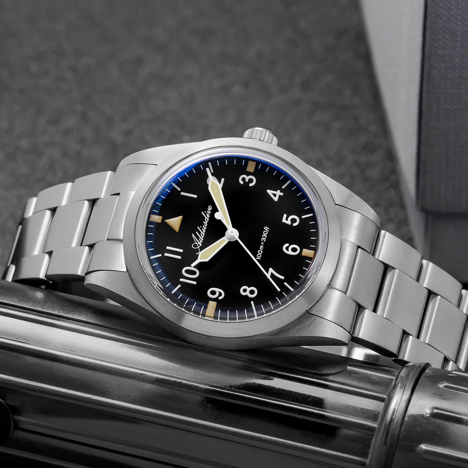 U.S. Warehouse -Addiesdive 36mm Titanium Military Field Watch AD2502 - Image 6