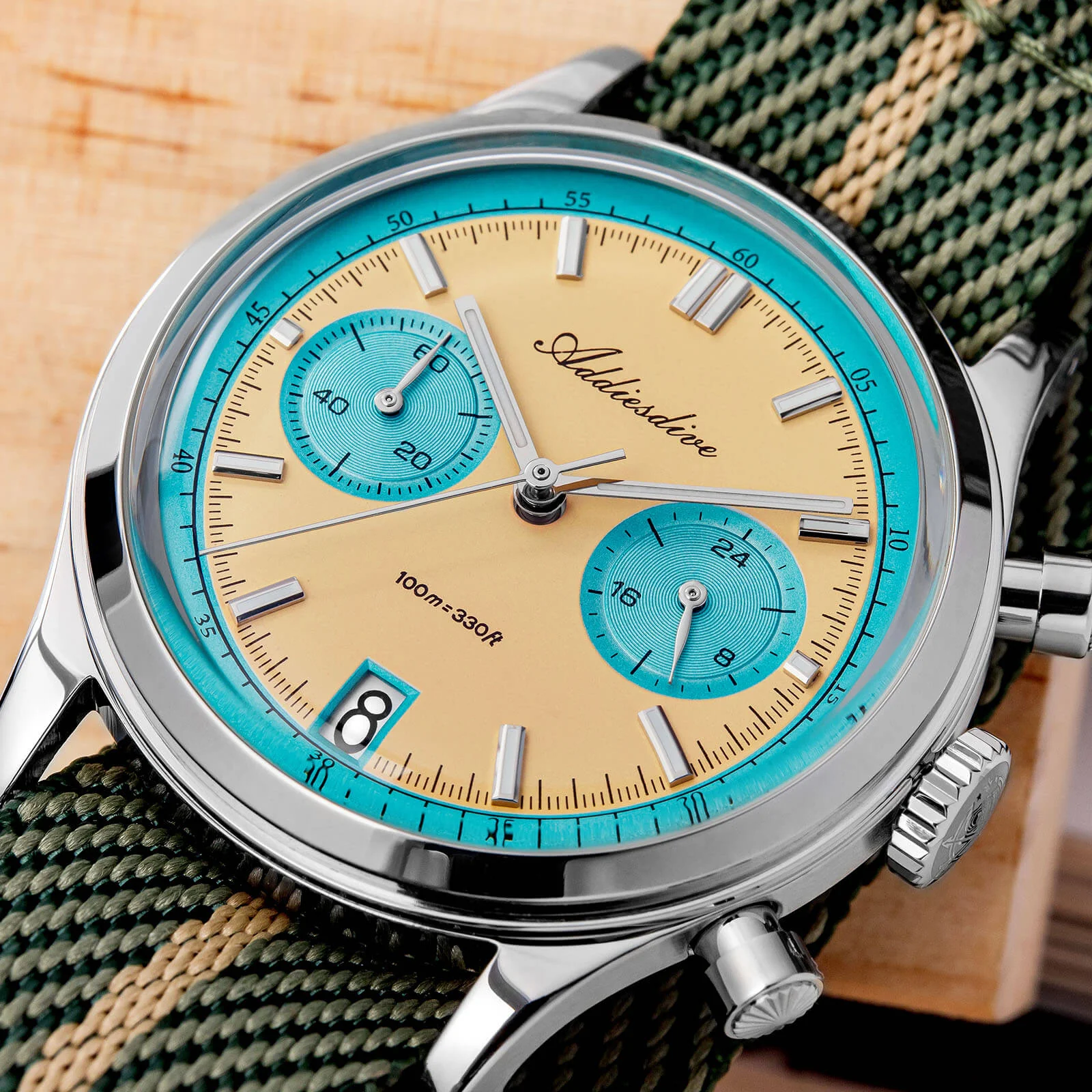 🔥Summer Sale🔥ADDIESDIVE 38mm Quartz Chronograph Watch – VK64 / 0S21 Options - Image 16