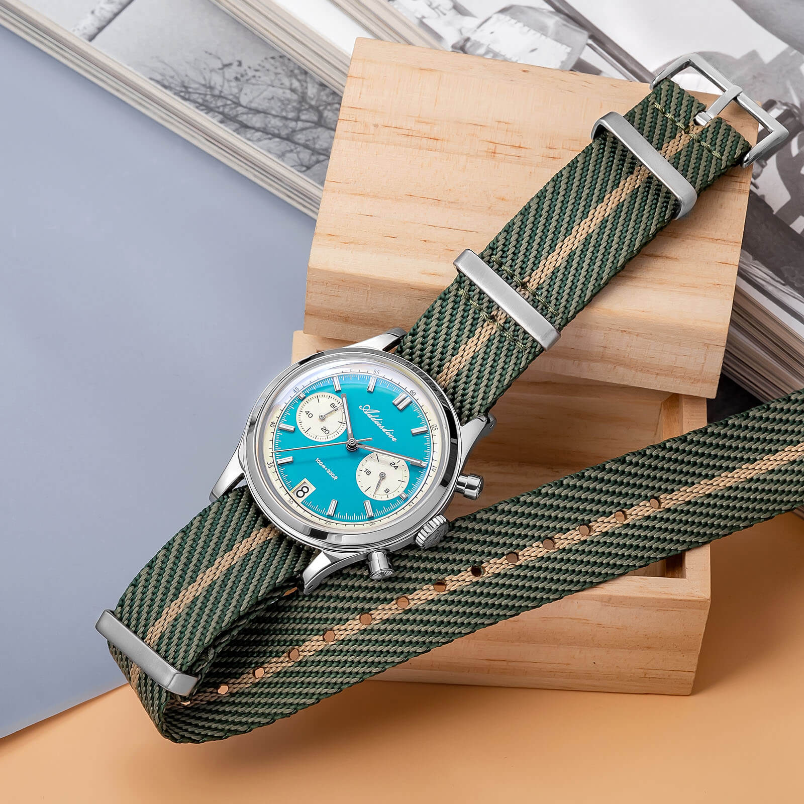 🔥Summer Sale🔥ADDIESDIVE 38mm Quartz Chronograph Watch – VK64 / 0S21 Options - Image 6