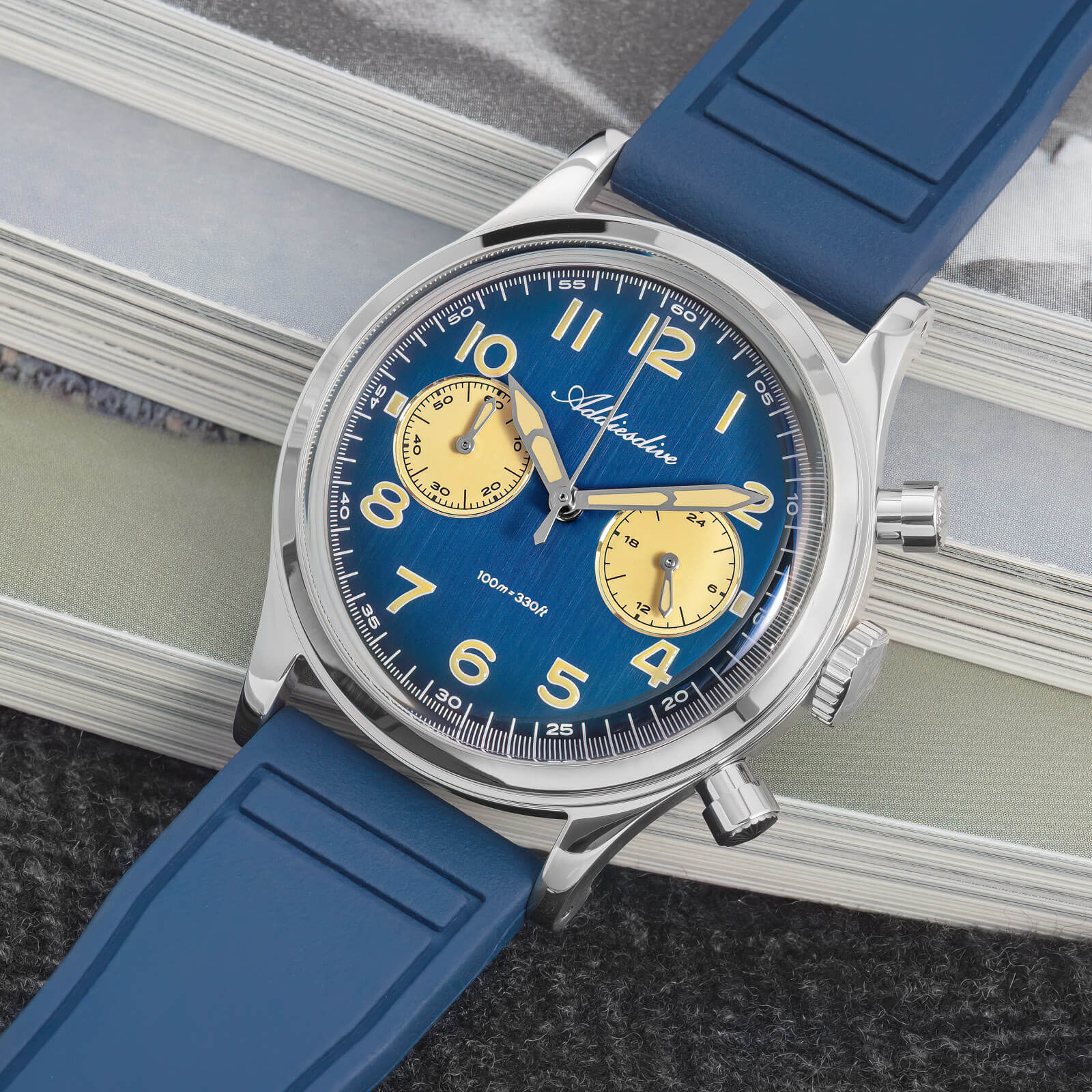 ADDIESDIVE 38mm VK64 Chronograph Watch AD2516 - Image 5