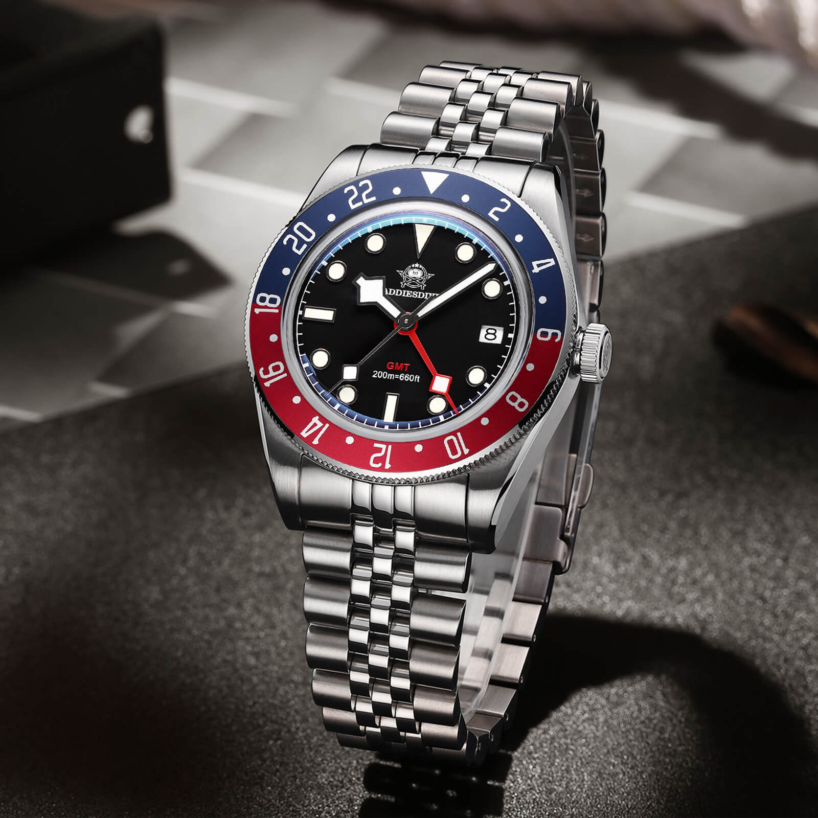 U.S. Warehouse -ADDIESDIVE 39mm BB58 GMT Quartz Watch AD2044 - Image 3