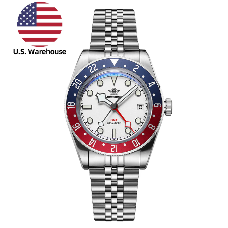 U.S. Warehouse -ADDIESDIVE 39mm BB58 GMT Quartz Watch AD2044 - Image 9