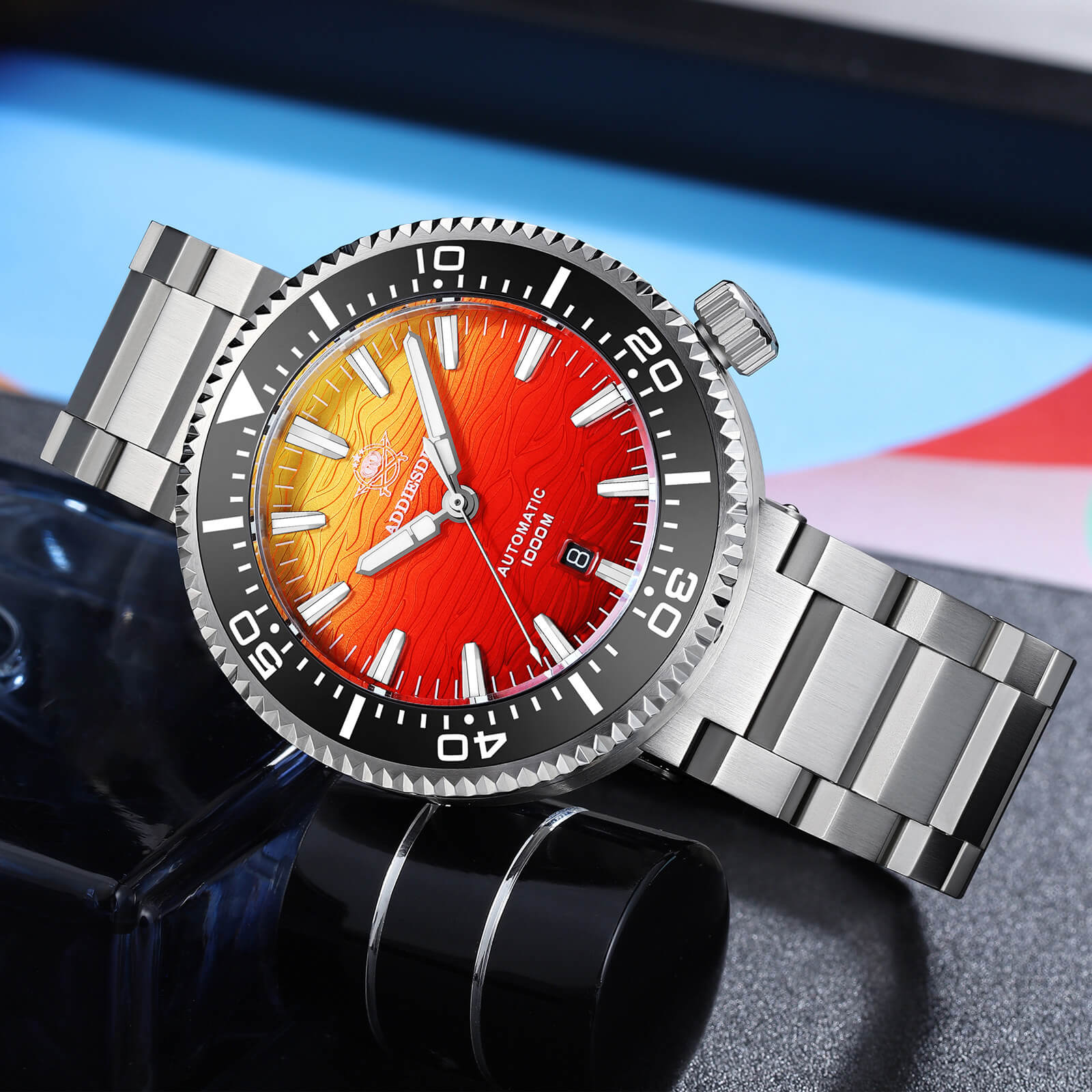 🔥Summer Sale🔥Addiesdive 46mm Puck Style Diver Watch AD2526 – 1000M Water Resistant, Japan 8215 Automatic - Image 3
