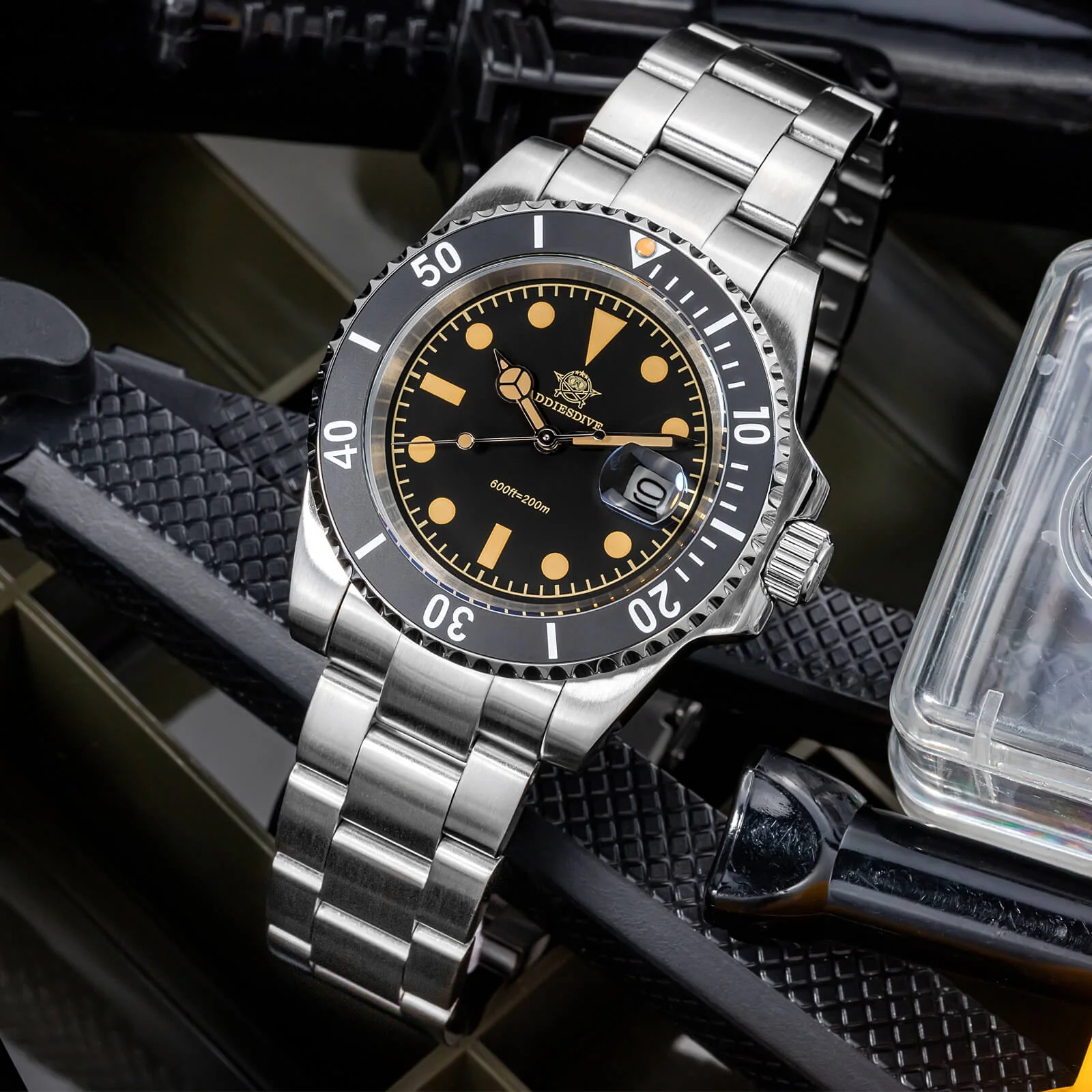 🔥Summer Sale🔥ADDIESDIVE 41mm Retro Sub Quartz Watch AD2054 - Image 3